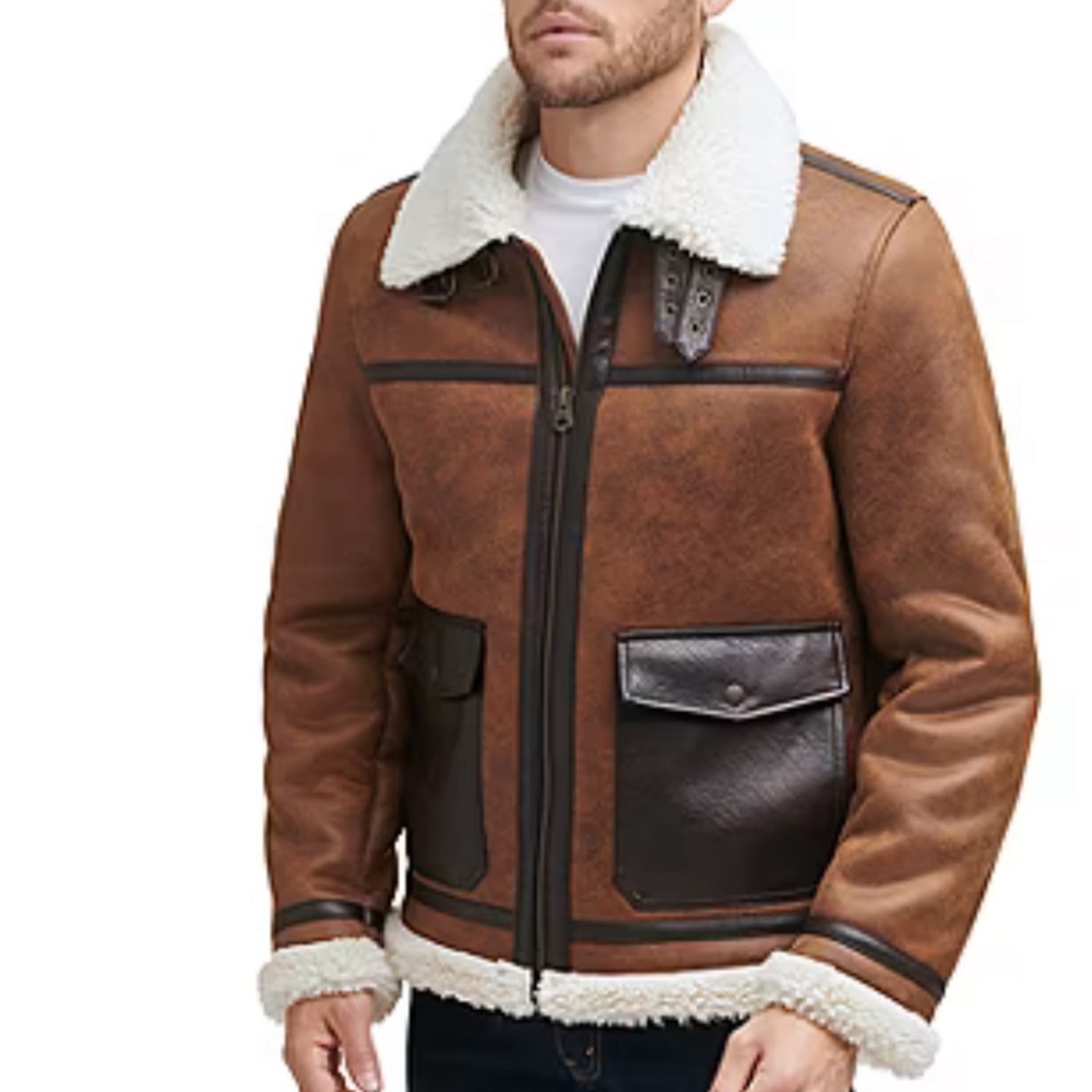 Levi's Mens Sherpa Lined Midweight Faux Shearling Coat